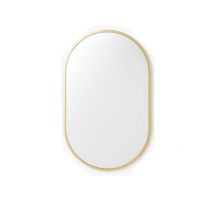 Melody Maison Gold Oval Frame Wall Mirror 80cm x 50cm