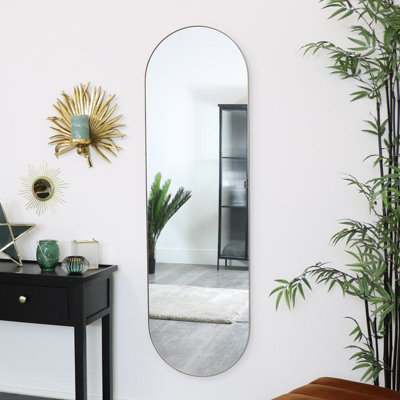 Melody Maison Gold Oval Wall Mirror 140cm x 43cm | DIY at B&Q