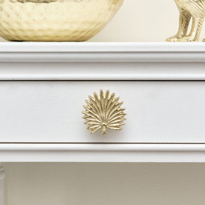 Gold Palm Leaf Drawer Knob