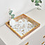 Melody Maison Gold Printed Mirrored Tray - 34cm x 34cm