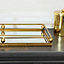 Melody Maison Gold Rectangle Mirrored Tray