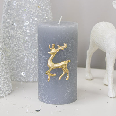 Melody Maison Gold Reindeer Candle Pin