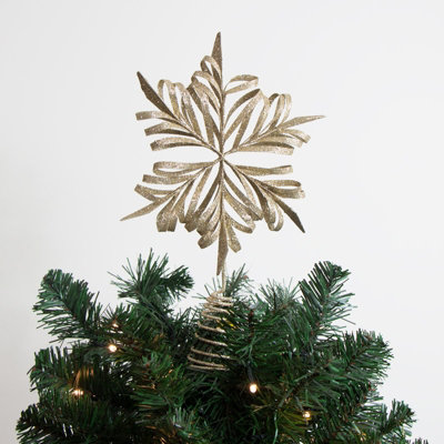 Melody Maison Gold Snowflake Tree Topper - 29cm