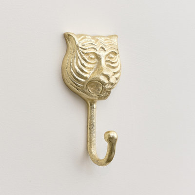 Melody Maison Gold Tiger Head Wall Hook