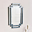 Melody Maison Grey Glass Art Deco Rectangle Wall Mirror - 80cm x 50cm