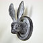 Melody Maison Grey Hare Head Coat Hook 8.5cm x 13cm