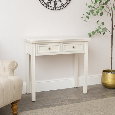 Melody Maison Ivory 2 Drawer Console / Dressing Table - Daventry Ivory ...