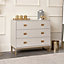 Melody Maison Large 3 Drawer Chest of Drawers and Pair of Bedside Tables - Elle Stone Range