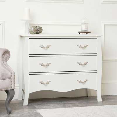 Melody Maison Large 3 Drawer Chest of Drawers - Elizabeth Ivory Range