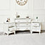 Melody Maison Large 3 Drawer Chest of Drawers & Pair of Bedside Tables - Elizabeth Ivory Range