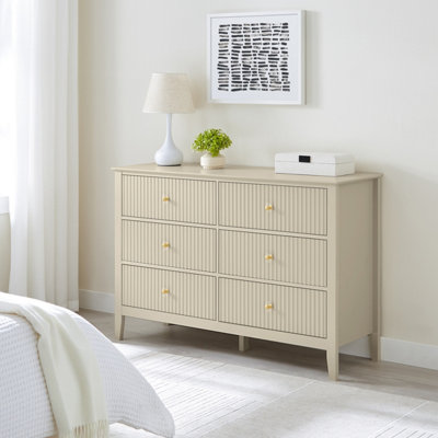 Melody Maison Large 6 Drawer Chest of Drawers - Hales Taupe Range