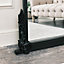 Melody Maison Large Arch Black Ornate Overmantle Mirror - 152cm x 128cm