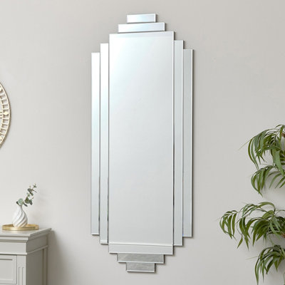 Melody Maison Large Art Deco Wall Mirror 56cm x 142cm | DIY at B&Q