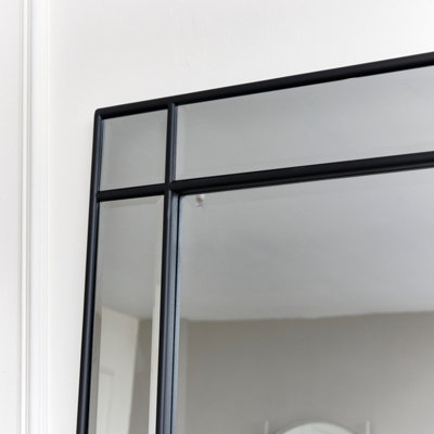 Melody Maison Large Black Framed Wall / Leaner Mirror 80cm x 180cm