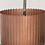 Melody Maison Large Copper Ribbed Metal Planter