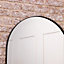 Melody Maison Large Framed Black Arched Mirror 100cm x 60xcm