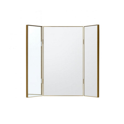 slim fit dress slacks Livia Large Dressing Table Mirror  Brushed Gold  Shropshire Design