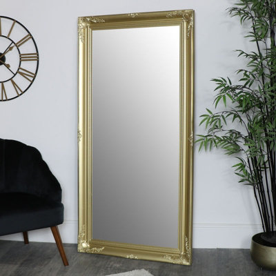 Melody Maison Large Gold Ornate Wall/Floor Mirror 158cm x 78cm