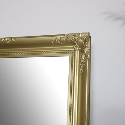 Melody Maison Large Gold Ornate Wall/Floor Mirror 158cm x 78cm
