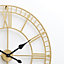 Melody Maison Large Gold Skeleton Wall Clock