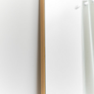 Melody Maison Large Gold Thin Framed Leaner Mirror 80cm x 180cm