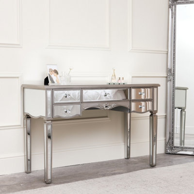 Melody Maison Large Mirrored Dressing Table - Tiffany Range