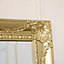 Melody Maison Large Ornate Gold Wall/Floor Mirror 76cm x 176cm