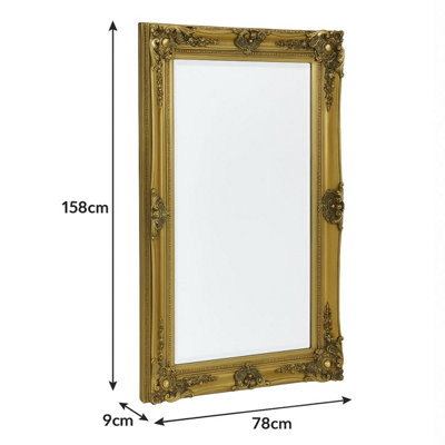 Melody Jane Puppenhaus Leerer Bilderrahmen Antik Gold - Rechteckig, Maßstab 1:12, Größe 45x37mm