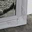Melody Maison Large Ornate Grey Wall / Floor / Leaner Mirror 158cm x 79cm