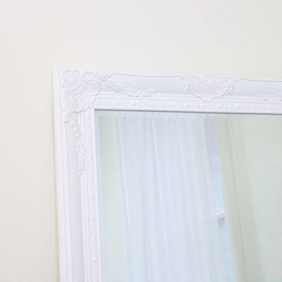 Melody Maison Large Ornate White Wall/Leaner Mirror 176cm x 76cm