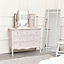 Melody Maison Large Pink 6 Drawer Chest of Drawers - Victoria Pink Range