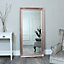 Melody Maison Large Rose Gold Pink Ornate Wall/Floor Mirror 78cm x 158cm