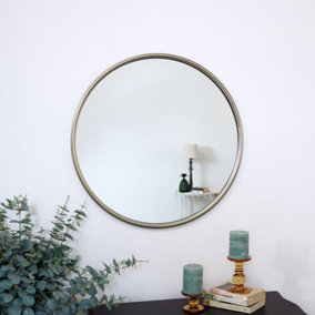 Melody Maison Large Round Champagne Gold Wall Mirror 70cm x 70cm