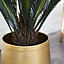 Melody Maison Large Round Gold Patterned Planter