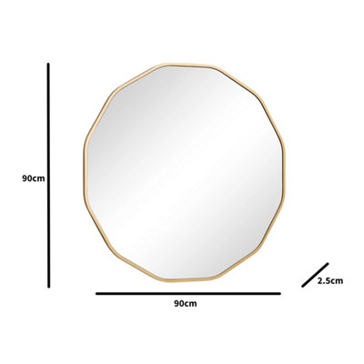 Melody Maison Round White Wall Mirror 50cm X 50cm