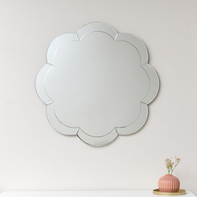 Melody Maison Large Scalloped Wall Mirror 81cm x 81cm