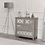Melody Maison Large Silver Mirrored Chest of Drawers & Pair of Bedside Tables - Sabrina Silver Range