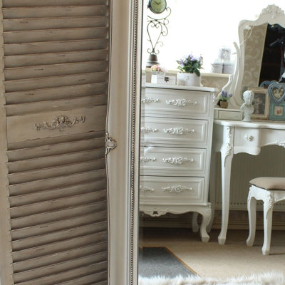 Melody Maison Large Silver Ornate Wall/Floor Mirror 158cm x 78cm