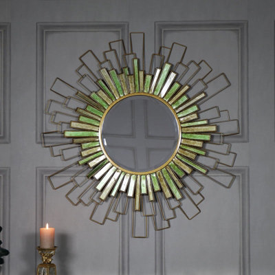 Melody Maison Large Sunburst Bevelled Wall Mirror 90cm x 90cm