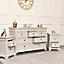 Melody Maison Large Taupe-Grey 7 Drawer Chest of Drawers & Pair of Bedside Tables - Daventry Taupe-Grey Range