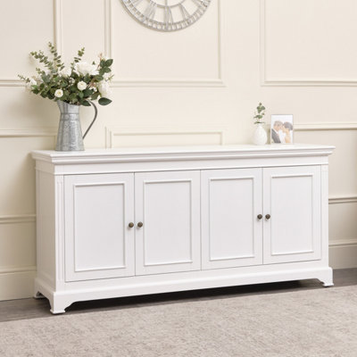 Melody Maison Large White 4 Door Sideboard - Daventry White Range