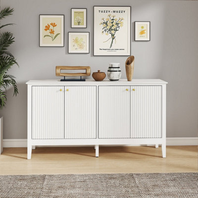 Melody Maison Large White 4 Door Sideboard - Hales White Range