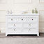 Melody Maison Large White 7 Drawer Chest of Drawers & Pair of Bedside Tables - Daventry White Range