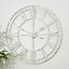 Melody Maison Large White Skeleton Wall Clock