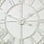 Melody Maison Large White Skeleton Wall Clock