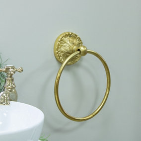 Melody Maison Luxe Gold Ring Towel Holder