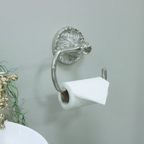 Melody Maison Luxe Silver Toilet Roll Holder 17cm x 16cm