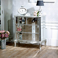 Melody Maison Mirrored Chest of Drawers - Tiffany Range