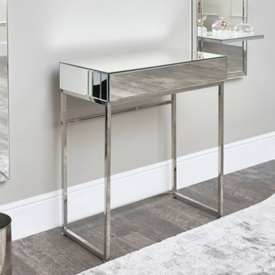 Slim mirrored store dressing table