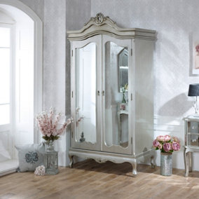 Melody Maison Mirrored Double Wardrobe - Tiffany Range